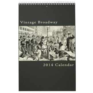 Vintage Broadway New York Antike Stadtansicht Kalender