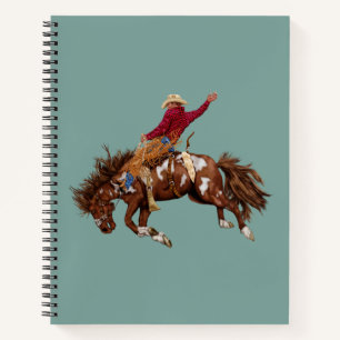 Vintage-Bronco-Reiter Notizbuch