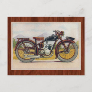 Vintage Bronze-Motordruckmaschine Postkarte
