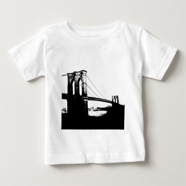 Vintage Brooklyn Bridge Baby T-shirt (Vorderseite)