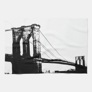Vintage Brooklyn Bridge Geschirrtuch