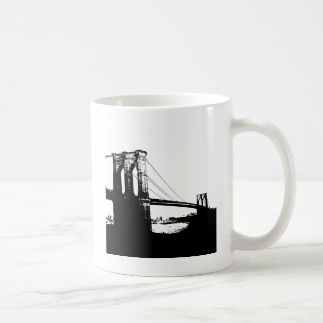 Vintage Brooklyn Bridge Kaffeetasse (Rechts)