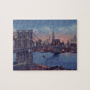 Vintage Brooklyn Bridge Malerei Puzzle