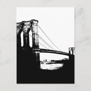 Vintage Brooklyn Bridge Postkarte