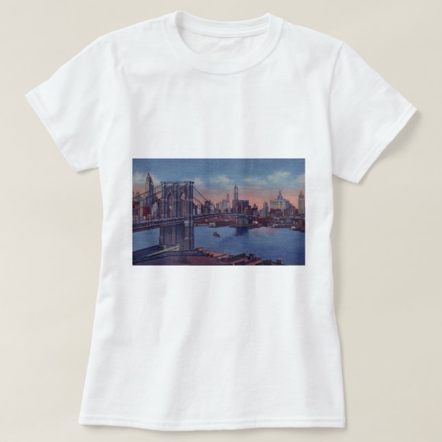 Vintage Brooklyn Bridge T-Shirt (Design vorne)