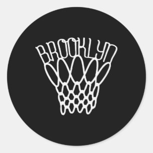 Vintage Brooklyn City New York Basketball Netz Spi Runder Aufkleber
