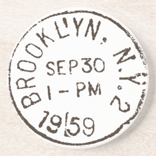vintage brooklyn nyc new york city trendy post getränkeuntersetzer