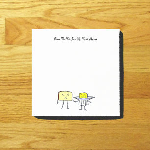 Vintage-Brot-und-Butter-Custom-Script-Stickies Post-it Klebezettel