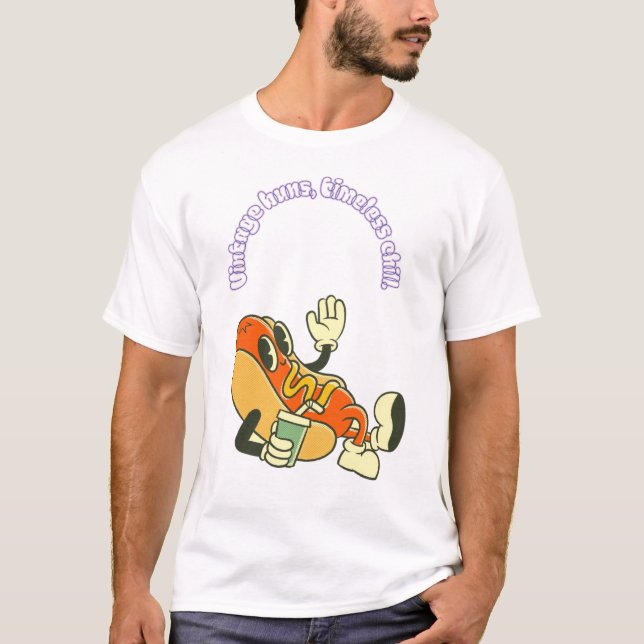 Vintage Brötchen, Zeitloser Chill T-Shirt (Vorderseite)