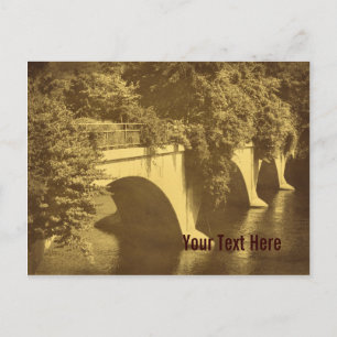 Vintage Brücke der Blumen anpassbare Postkarte