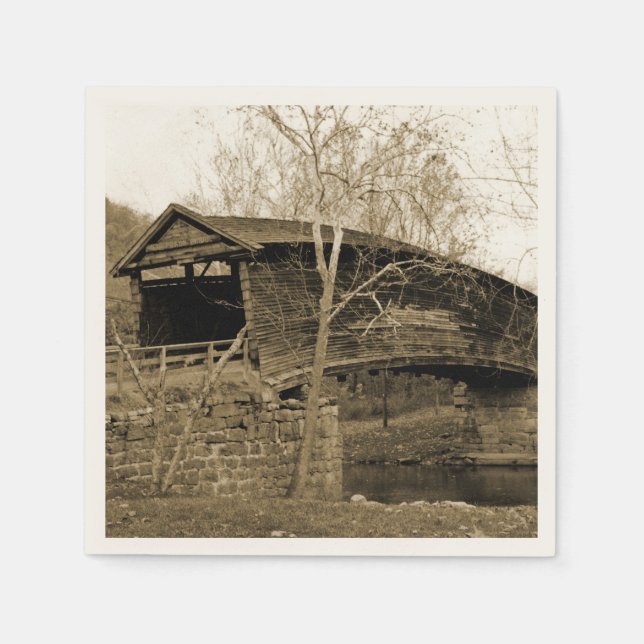 Vintage Brücke Serviette (Vorderseite)