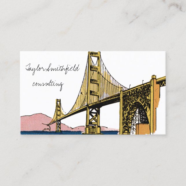 Vintage Brücke Visitenkarte (Vorderseite)