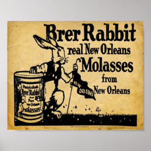 Vintage-Bruder-Hase-Melasse-New-Orleans-Druck Poster