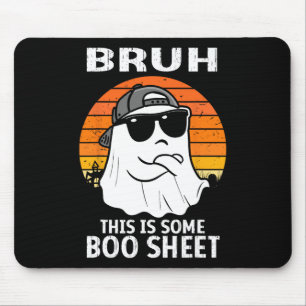 Vintage Bruh Das Ist Einiges Boo-Blatt Geist Hallo Mousepad