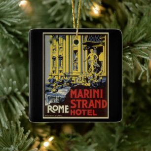 Vintage Brunnen von Trevi, Marini Strand Hotel, Ro Keramikornament