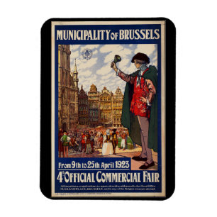 Vintage Brüsseler Handelsmesse Magnet