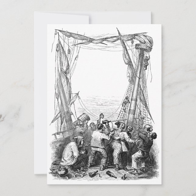 Vintage Buccaneers und ein schiffsgepeitschtes Pir (Vorderseite)