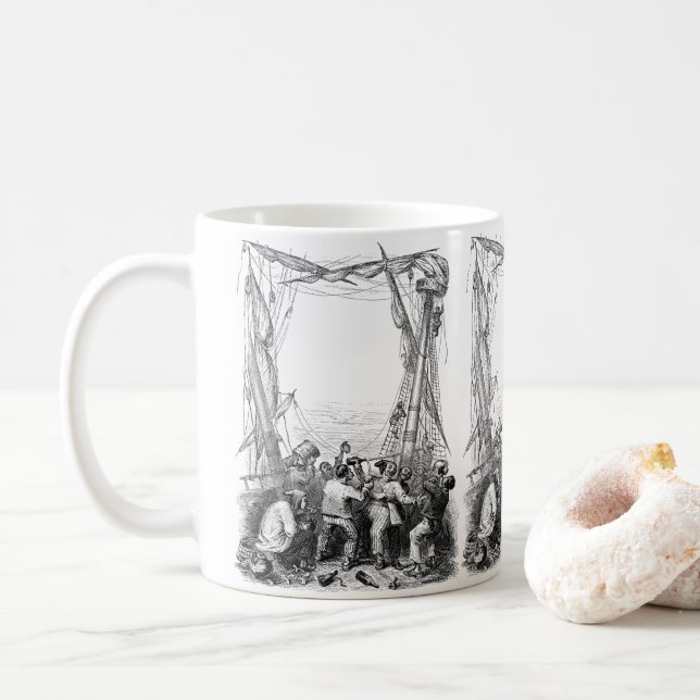Vintage Buccaneers und ein schiffsgepeitschtes Pir Tasse (Mit Donut)