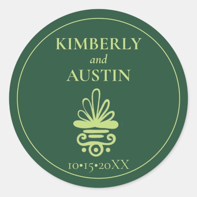 Vintage Buchabdeckung | Book Theme Wedding Classic Runder Aufkleber (Vorderseite)