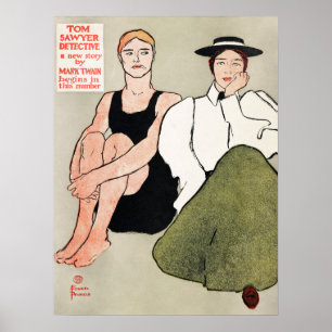 Vintage Buchabdeckung Poster