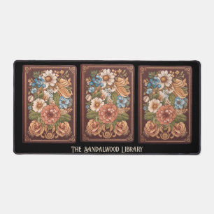 Vintage Buchbibliothek Schreibtischunterlage