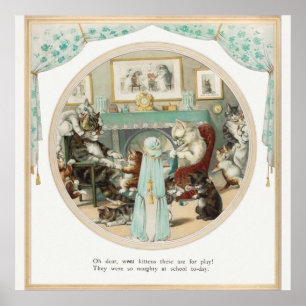 Vintage Buchdarstellung Poster