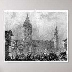 Vintage Buchdarstellung Poster