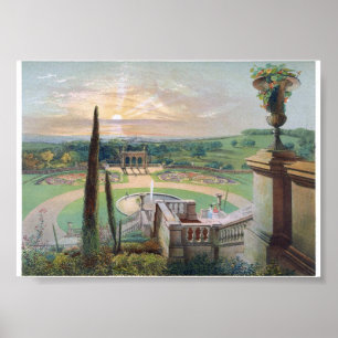 Vintage Buchdarstellung Poster