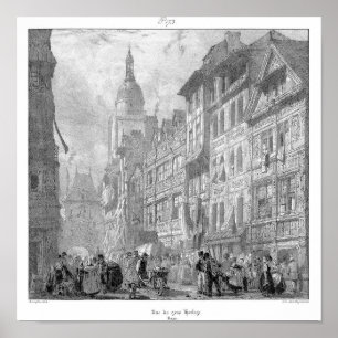 Vintage Buchdarstellung Poster