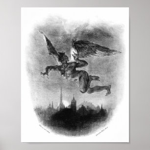 Vintage Buchdarstellung Poster