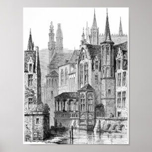 Vintage Buchdarstellung Poster