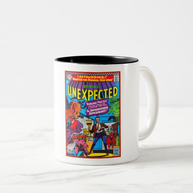 VINTAGE BUCHDECKUNG DES COMIC 1966 ART ZWEIFARBIGE TASSE (VorderseiteRechts)