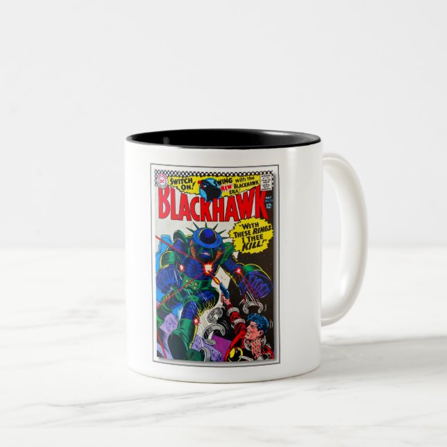 VINTAGE BUCHDECKUNG DES COMIC 1967 ART ZWEIFARBIGE TASSE (VorderseiteRechts)