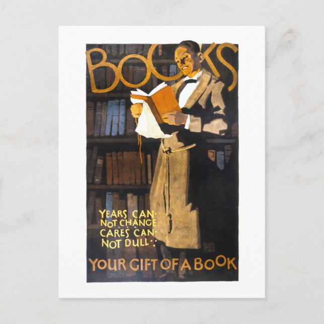 Vintage Bücher als Geschenkposter Postkarte (Vorderseite)