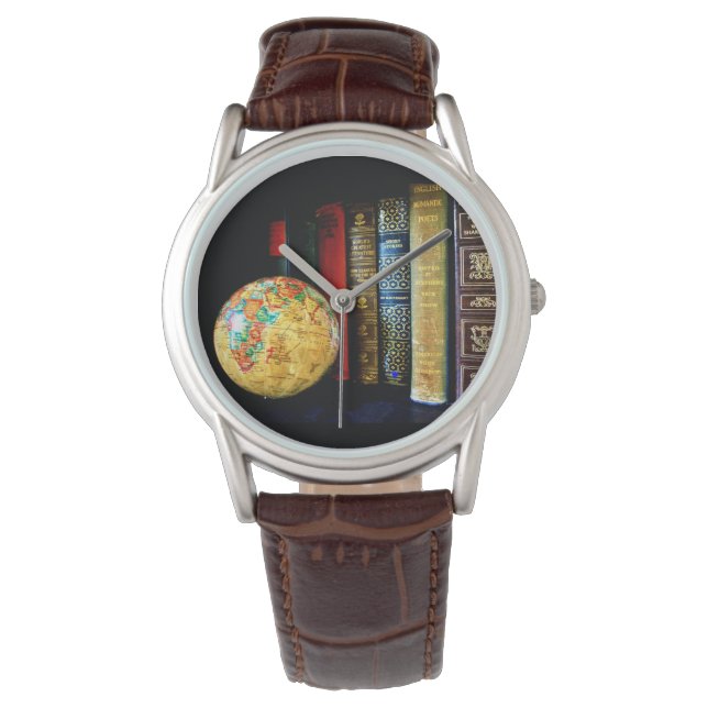 Vintage Bücher Armbanduhr (Vorderseite)