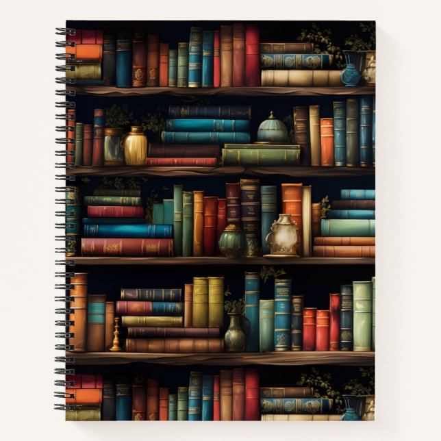 Vintage Bücher auf der virtuellen Bibliothek (Vorderseite)