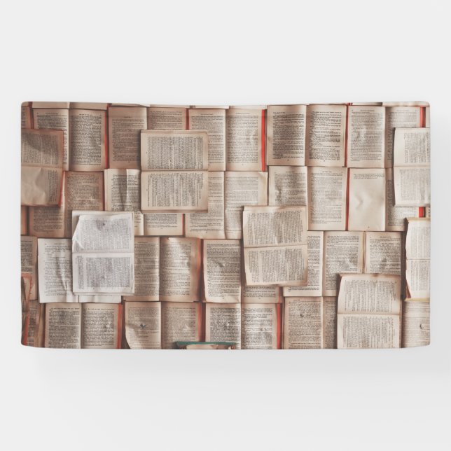 Vintage Bücher Banner (Horizontal)