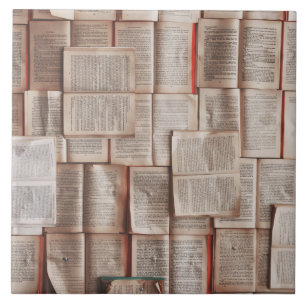 Vintage Bücher Fliese