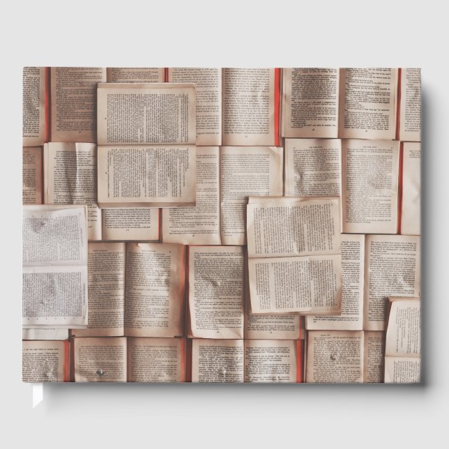 Vintage Bücher Gästebuch (Vorderseite)