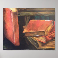 "Vintage Bücher" Gemälde von Willowcatdesigns