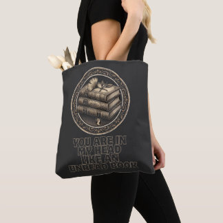 Vintage-Bücher & Introspektive Zitat-Tasche