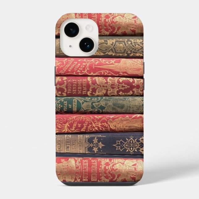Vintage Bücher iPhone Hülle (Rückseite)
