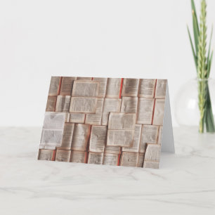 Vintage Bücher Karte