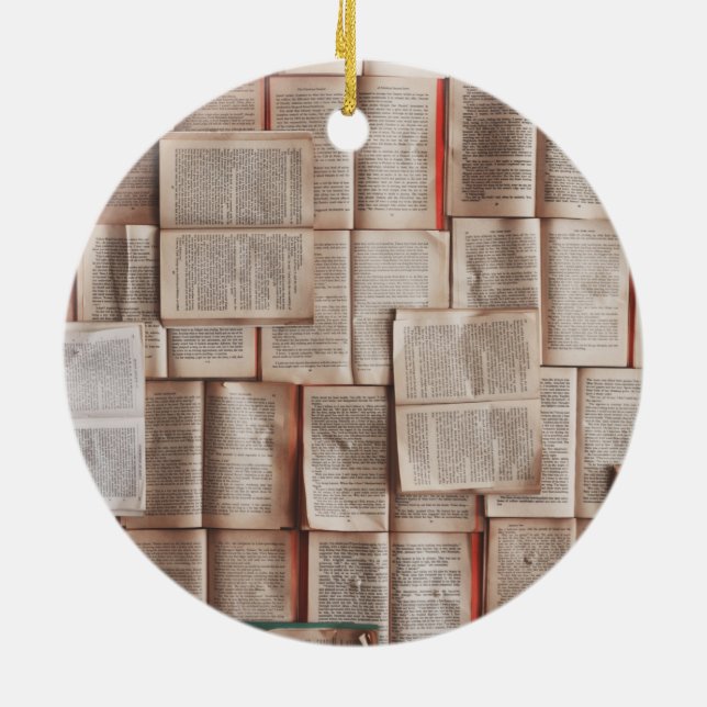 Vintage Bücher Keramik Ornament (Hinten)