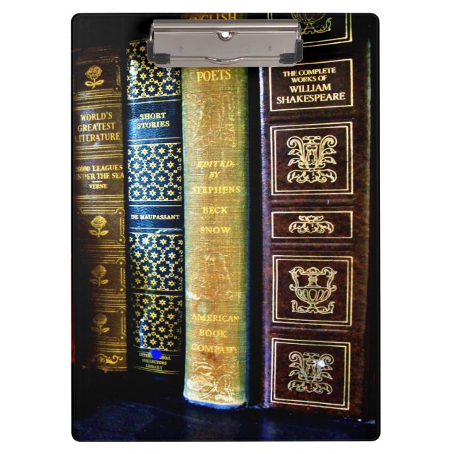 Vintage Bücher Klemmbrett (Vorderseite)
