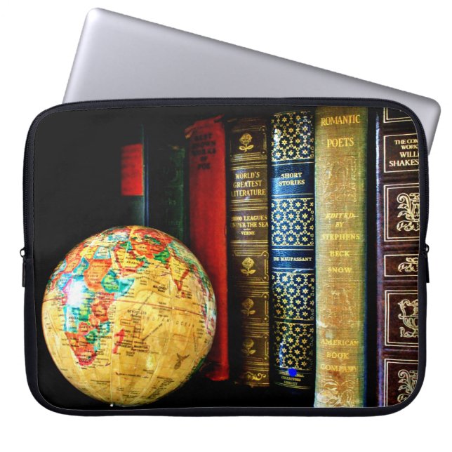 Vintage Bücher Laptopschutzhülle (Vorderseite)
