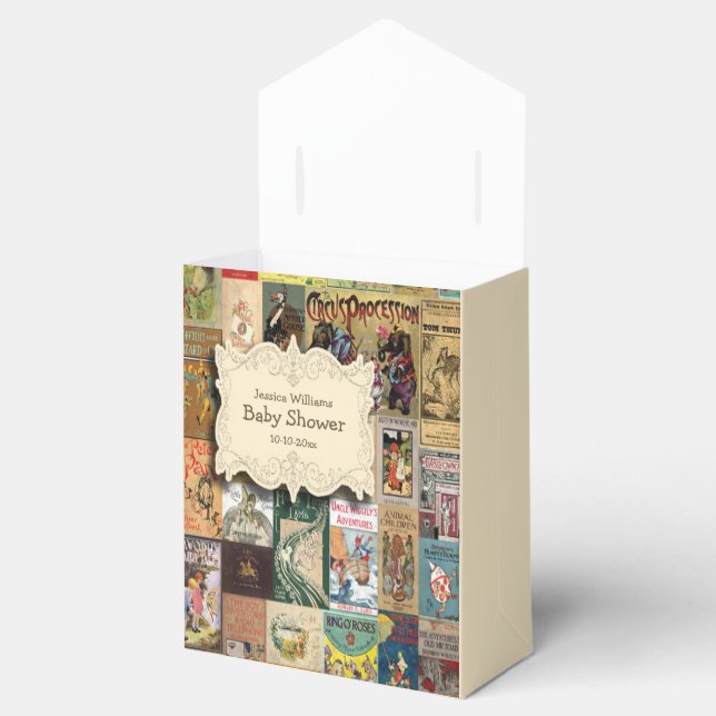 Vintage Bücher mit Bücherdusche Geschenkschachtel (Geöffnet)