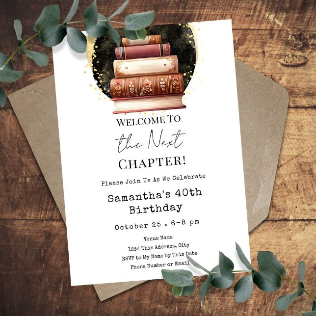 Vintage Bücher Nächstes Kapitel 40. Erwachsener Ge Einladung (Von Creator hochgeladen)