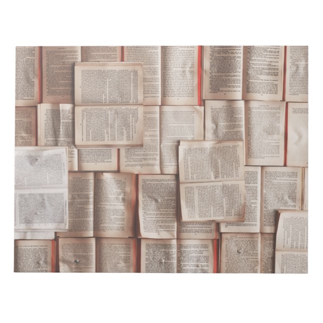 Vintage Bücher Notizblock (Vorderseite)