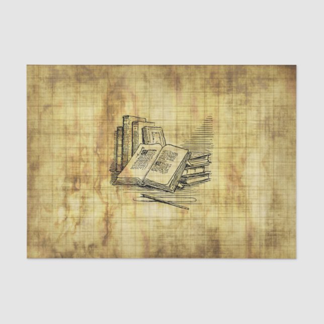 Vintage Bücher Seidenpapier (Vorderseite)